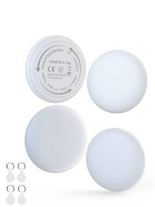 lot 4929 image: 2026 New Air Tags-4 pack Apple MFi Certified Smart Bluetooth Tracker 4 Pack (iOS Only),Item Locator Works with Find My,Replaceable Battery Key Finder for Keys,Bags,Luggage,Wallet (White, A Tag 4Pack)