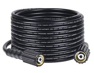 lot 4981 image: YAMATIC Pressure Washer Hose 25FT x 14, 3400 PSI Kink Resistant OEM-Quality Upgrade Power Washer ReplacementExtension with M22-14mm Brass Fittings for Ryobi, Troy Bilt, Greenworks, CRAFTSMAN