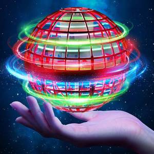 lot 4984 image: ANOEPUY Flying Orb Ball Toys 2025, Hover Boomerang Spinner Fly Ball Toys for Kids Teen Boys Girls, Soaring Hand Controlled Mini Drone Cosmic Globe Spinning Birthday for 6 7 8 9 10 11 12(Red)