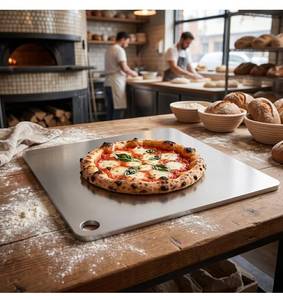 lot 5549 image: 38 Thick Universal Pizza Steel, 16 x 16 Pre-Seasoned Carbon Steel Baking Steel with Lifting Holes Baking Stone for Homemade Pizza, Multipurpose Cooking Steel Plate for Ovens and Grills