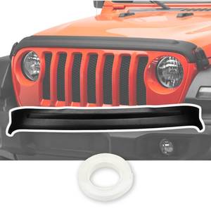 lot 5580 image: RigidWire Hood Deflector Compatible with Jeep 2021-2025 Wrangler JL Hood Protector Waterproof Uvioresistant Trail Armor Textured Black Hood Guard Shield Bug Deflector