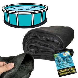 lot 5581 image: U.S. Pool Supply Ground Shield 21  Round Heavy Duty Pool Liner Pad for Above Ground Swimming Pools - Protects Pool Liner  Prevents Punctures  Weed Barrier  Eco-Friendly Fabric - Extends Liner Life
