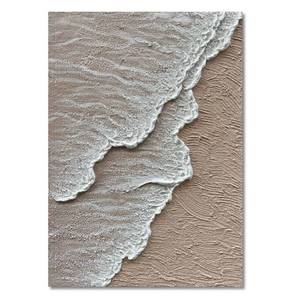 lot 5599 image: NANKAI Art 3D Ocean Wave Oil Painting Natural Scenery White Abstract Canvas Art Mural 40x28 inches