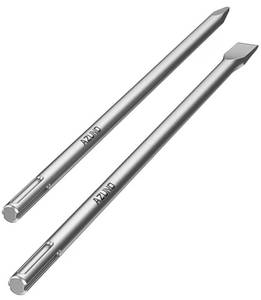 lot 5602 image: 24-Inch SDS Max Chisel Bits Set, Extra-Long Flat Chisel & Point Chisel, 42CrMo Heat-Treated Alloy Steel, Heavy-Duty Concrete Demolition, Brick & Tile Removal
