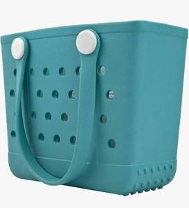 lot 5619 image: Rubber Beach Bag, Waterproof Travel Bags Washable Open Tote Bags for Beach