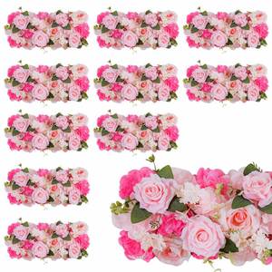 lot 5636 image: BloomTrend Pack of 10 Wedding Arch Decorations, 20.47 inch Artificial Flower Table Centerpieces Floral Arrangement for Wall Backdrop Party Bridal Shower Event Decor - Pink