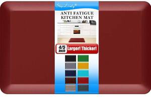 lot 5644 image: 45 Inch Thick Kitchen Mats for Floor,Home & Kitchen Rug,Anti-Fatigue Mats,Waterproof Non-Slip Kitchen Mats,Comfort Standing Mat for Kitchen,Floor,Office,Sofa (17.3x24 Red)