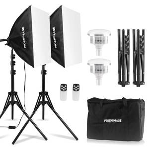 lot 5646 image: PIOENIMAGE Softbox Lighting Kit, Soft Box Photography Lighting Set, 2Sets