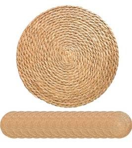 lot 5654 image: 14 Inch Round Woven Plate Placemats box full