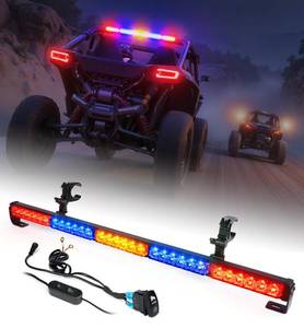 lot 664 image: Lupar 30 UTV LED Chase Light Bar w 1.75-2 Roll Cage Mount Bracket Rear Light bar wBrake, Running, Turn Signal for Polaris RZR Can-Am Yamaha Kawasaki 4x4 Trucks (RBYBR)