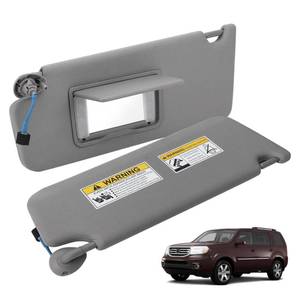 lot 5668 image: Left Driver Side Sun Visor Compatible with Honda Pilot 2009 2010 2011 2012 2013 2014 2015, Gray Sunvisor with Vanity Lightwith Makeup Mirror Replace 83280-SZA-A01ZA