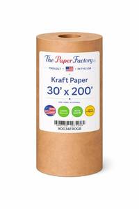 lot 5678 image: Kraft Paper 30 x 200 for Gift Wrapping Bulletin Board Arts & Crafts, Bouquet Flower Table Covering Poster Packing Shipping & Moving Supplies