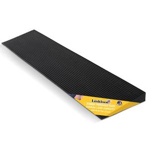 lot 5681 image: Linkloos 1.2 Rise Rubber Threshold Ramp Doorway, Non-Slip Solid Rubber Wheelchair Ramps with 2204 Lbs Load Capacity, Portable Cuttable Door Ramp for Driveway, Curb, Home Entry Steps (35.4 Lx 7.9 W)