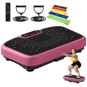 lot 689 image: SoftGym Vibration Plate Exercise Machine for Lymphatic Drainage Weight Loss,120 Speed Levels Vibrating Platform with Resistance Bands,Full-Body Workout Equipment for Muscle Activation