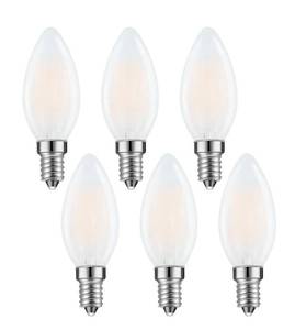 lot 5736 image: Lamsky E14 LED Bulb European Base 4W LED Chandelier Light Bulbs Dimmable 40W Equivalent,110V 2700K Warm White,Frosted Glass Decorative Bulb,6 Pack