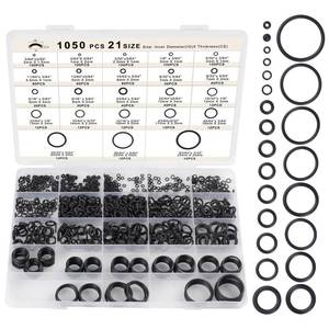 lot 5745 image: Romeda O Ring Kit 1050 PCS, O Ring Assortment Kit 21 Size, Metric Nitrile Rubber O Rings for Car Auto Vehicle Repair Faucet Plumbing Air or Gas Sealing Connections Resist Oil and Heat