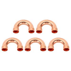 lot 5750 image: PATIKIL 12 Inch ID Copper Pipe Fittings, 5 Pcs 180 Degree Return Bend Copper Pipe Sweat Welding Solder Connection for HVAC Air Conditioning Hydraulic 2 pack