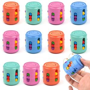 lot 5774 image: KatchOn, 12Pcs Magical Bean Puzzle Fidget Spinners, Rotating Fidget Toys Brain Teaser Puzzles for Teens, Birthday Party Favors for Kids 8-12 Back to School Gifts for Students, Goodie Bags Stuffers