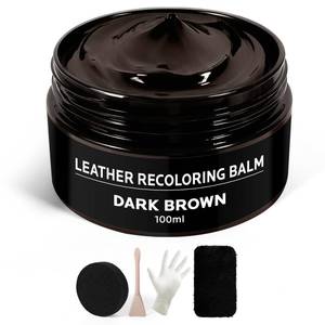 lot 5780 image: FAVIRZCE Brown Leather Recoloring Balm - Dye on Scratches Fades Worn Surfaces