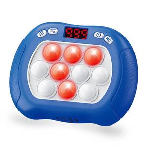 lot 5793 image: Intoypad Pop Game Light Up Fidget Toy for Kids, 6 Modes LED Screen Quick Push Games Controller Electric Fidget Popper Game Bubble Road Trip Activities Car Games Birthday Gifts Toys for Kids Boys Blue