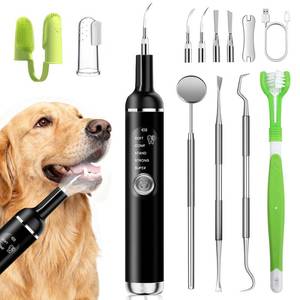 lot 5800 image: PATWING Pet Ultrasonic Tooth Cleaner,Dog Plaque Remover Tool,Black