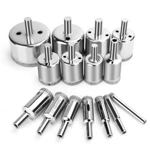 lot 5813 image: 15 Pcs Diamond Drill Bits for Ceramic, Diamond Hole Saw Drill Bit Set Kit, Premium Glass Drill Bit for Bottles,Pots, Marble, Granite Stone, Tile Cutting 0.23 Inch - 2 Inch 6mm - 50mm YLYL