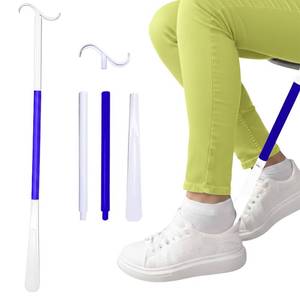 lot 5836 image: Ultimate Dressing Aid 35.5-Inch-Long Handle Shoe Horn &amp Sock Remover Adjustable Mobility Aids for Shoes, Socks, Shirts, Pants Ideal for Seniors &amp Disabled with Comfortable Sock Removal Aid