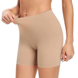 lot 5881 image: Werena Seamless Slip Shorts for Women Under Dress Shaping Boyshorts Panties Tummy Control Shapewear(#31 Beige(Slip), Large)