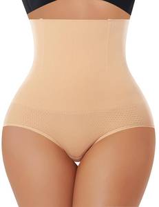 lot 5906 image: Werena Tummy Control Shapewear Panties for Women High Waisted Body Shaper Slimming Shapewear Underwear Girdle Panty(#G0289 Beige,Medium)