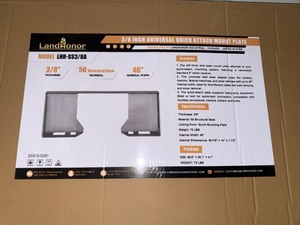 lot 7308 image: Unused Landhonor 38In Universal Quick Attach Mount Plate (LHR-SS38A)