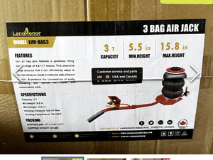 lot 7418 image: Unused Landhonor Bag Air Jack 3 Ton (LHR-BAG3)
