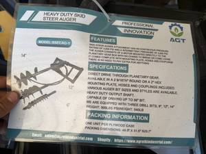 lot 7118 image: Unused MOWER KING Skid Steer Auger (SSECAG-Y)
