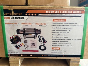 lot 7392 image: Unused Landhonor 15000LBS Electric Winch (LHR-EW15000)