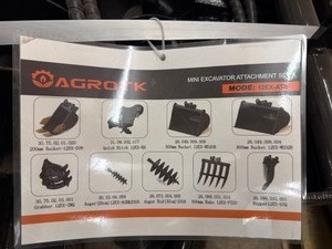 lot 7127 image: Unused AGT 9-Piece Mini Excavator Attachment Set (12EX-ATA)