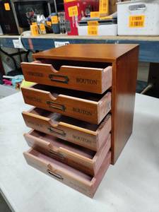 lot 62316 image: vintage-style wooden desk organizer