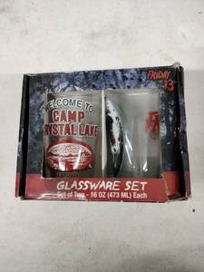lot 62353 image: Friday the 13th Glassware Set - Set of 2
