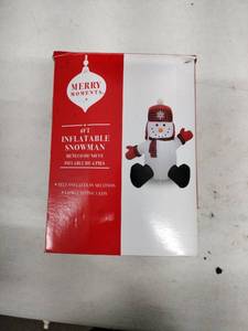 lot 62395 image: Merry Moments 4-foot inflatable snowman