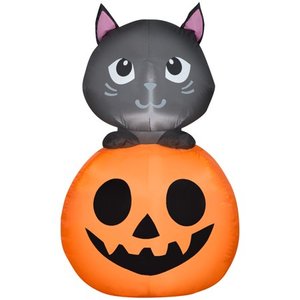lot 62396 image: Airblown Inflatables Cat in Jack o  Lantern  Small