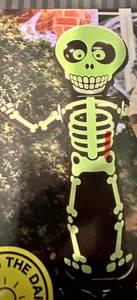 lot 62397 image: Halloween 4Ft Tall Inflatable Blow Up Skeleton it Glows Indoor Outdoor Use Haunted House Scary Fun Lawn Garden Yard Decor(Pump not Included)