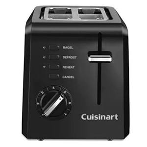 lot 62376 image: Cuisinart CPT-122BK 2-Slice Compact Plastic Toaster