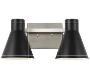 lot 17493 image: Sea Gull Towner 2-Light Bathroom Vanity Light in Black, 4 Pack