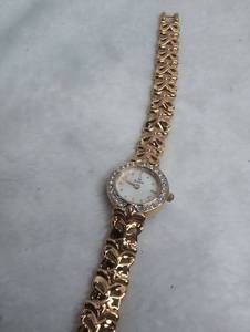 lot 3512 image: Bulova Womens Watch with Ornamental Bracelet and Crystal Bezel
