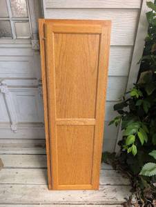 lot 5000 image: Wood Ironing Board Cabinet with Padded Ironing Board