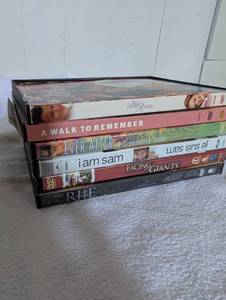 lot 6004 image: DVD Movie Bundle Lot of 6 Films Including Cinderella Story, I am Sam, Bed of Roses, Walk to Remember, and Ever After