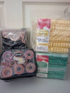 lot 6508 image: Hair Roller Bundle Lot - Annie Snap-On, Annie Magnetic, Annie Silky Satin & Goody Rollers