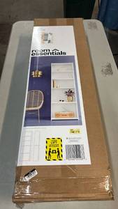 lot 2010 image: Room Essentials 5-Shelf Bookcase White 70 in H x 24 in W x 8 in D