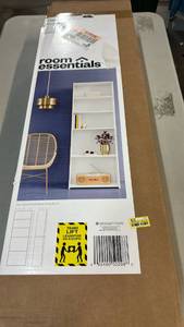 lot 2033 image: Room Essentials 5-Shelf Bookcase White Finish 71 in H x 24 in W x 11 in D