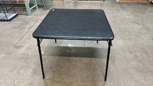 lot 2052 image: Folding Table Black 34 x 34