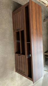 lot 3019 image: Wood TV Stand with Shelves