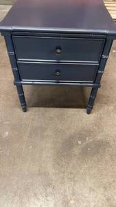 lot 3020 image: Two Drawer Blue Midnight Description Stand